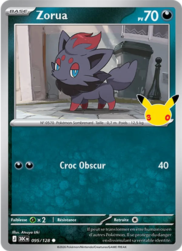Zorua 30ᵉ Anniversaire 095/128