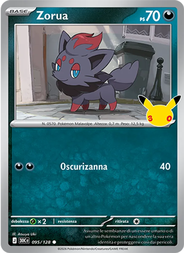 Zorua 30° Anniversario 095/128