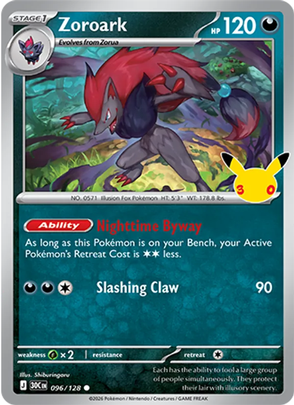 Zoroark 30th Celebration 096/128