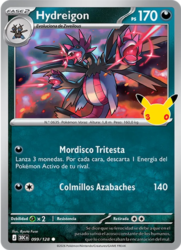 Hydreigon Celebración 30.º Aniversario 099/128