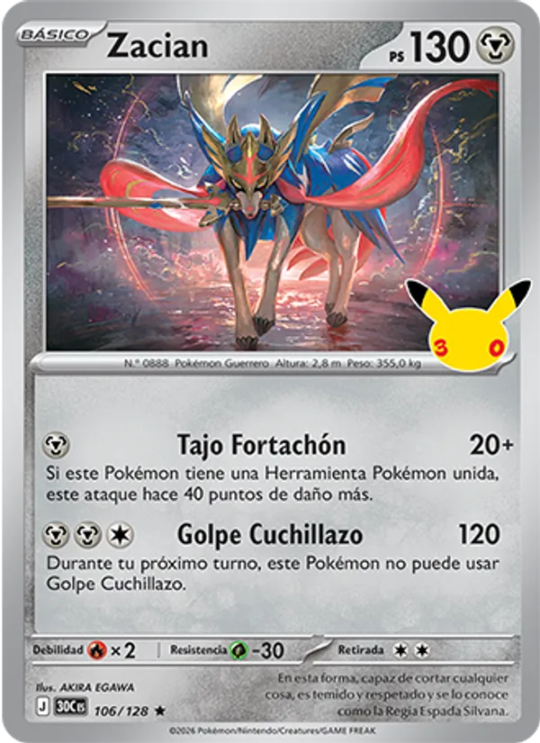 Zacian Celebración 30.º Aniversario 106/128
