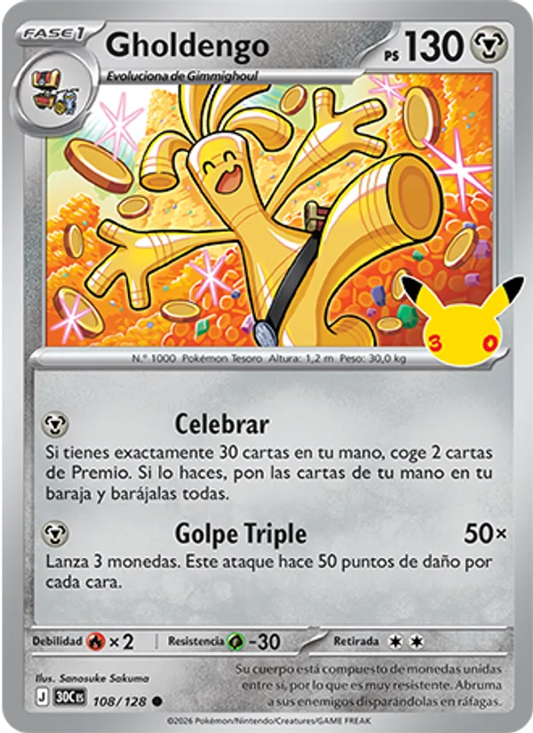 Gholdengo Celebración 30.º Aniversario 108/128