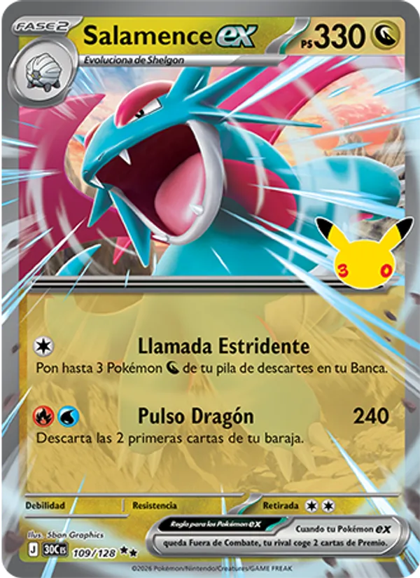 Salamence ex Celebración 30.º Aniversario 109/128