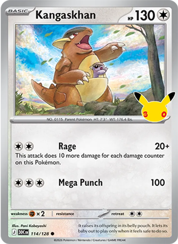 Kangaskhan 30th Celebration 114/128