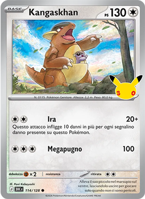 Kangaskhan 30° Anniversario 114/128