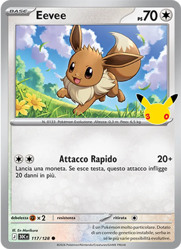 Eevee 30° Anniversario 117/128
