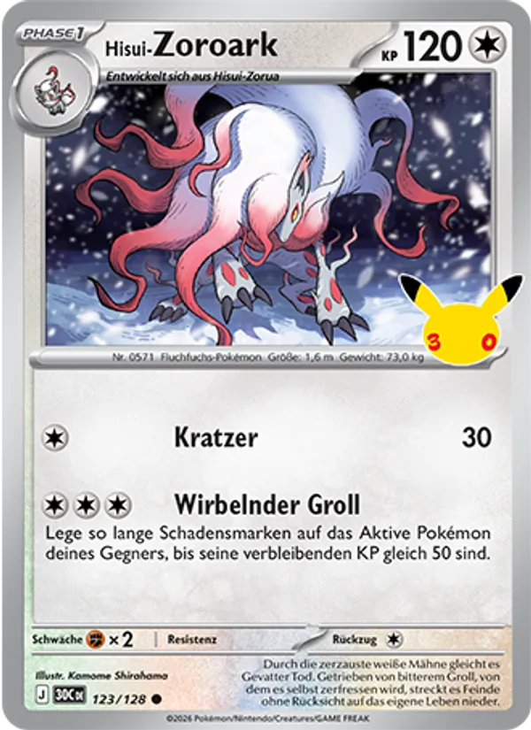Hisui-Zoroark 30 Jahre 123/128