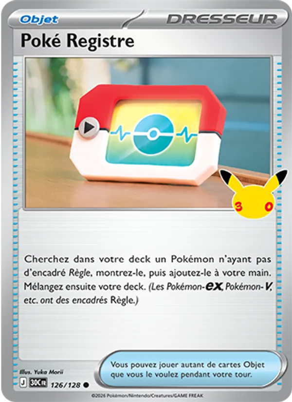 Poké Registre 30ᵉ Anniversaire 126/128