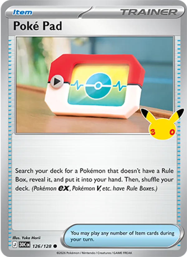 Poké Pad Celebração de 30 Anos 126/128