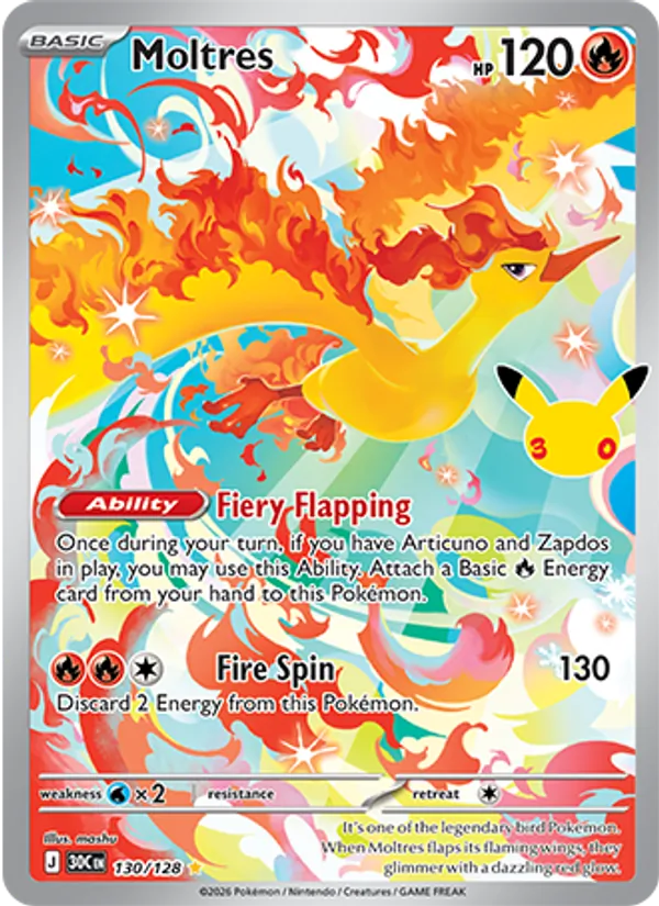 Moltres 30th Celebration 130/128