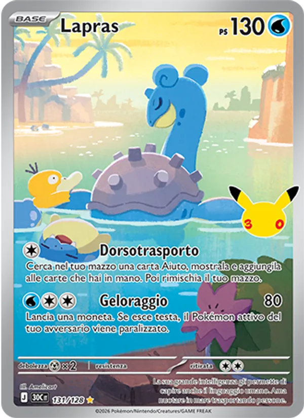 Lapras 30° Anniversario 131/128