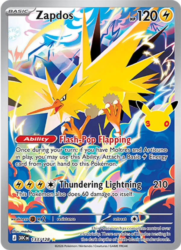 Zapdos 30th Celebration 133/128