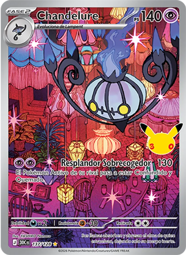 Chandelure Celebración 30.º Aniversario 137/128
