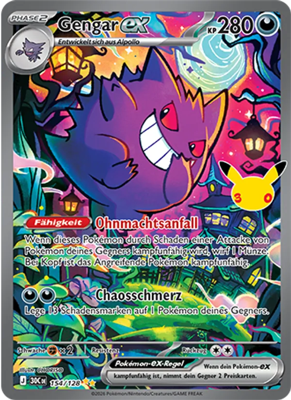 Gengar-ex 30 Jahre 154/128