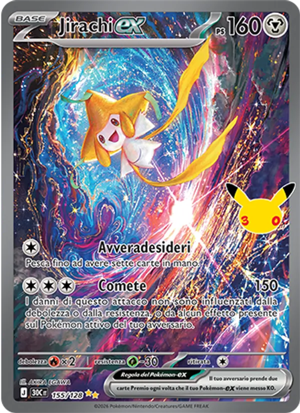 Jirachi-ex 30° Anniversario 155/128