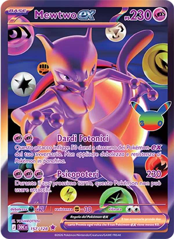 Mewtwo-ex 30° Anniversario 157/128