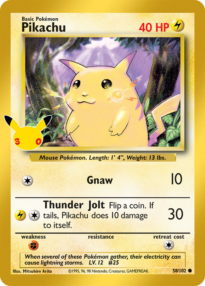 Pikachu Collzione Classica del 30° 014/30
