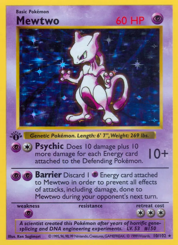 Mewtwo Base Set 10/102