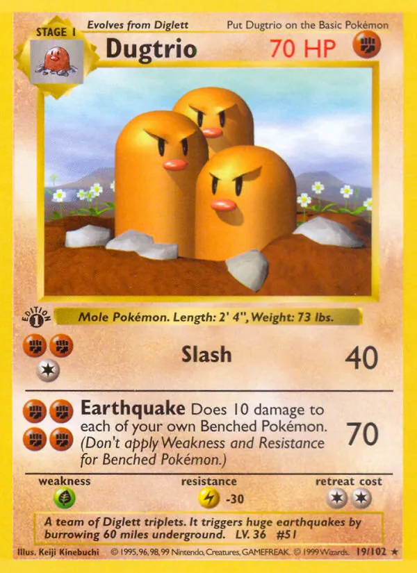 Dugtrio Coleção Básica 19/102