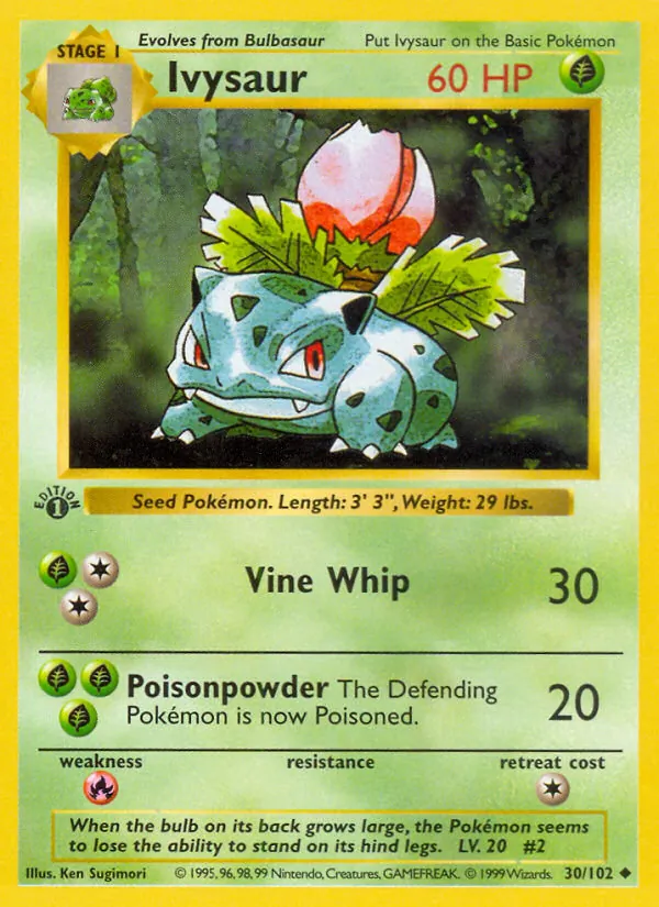 Ivysaur Base Set 30/102