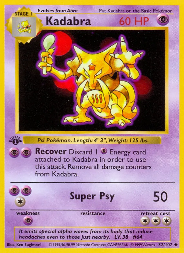 Kadabra Base Set 32/102