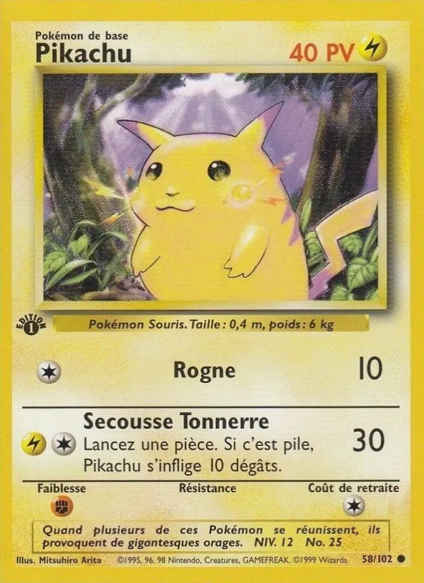Pikachu Set de Base 58/102