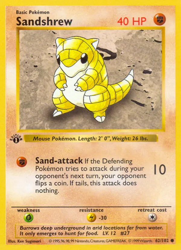 Sandshrew Coleção Básica 62/102