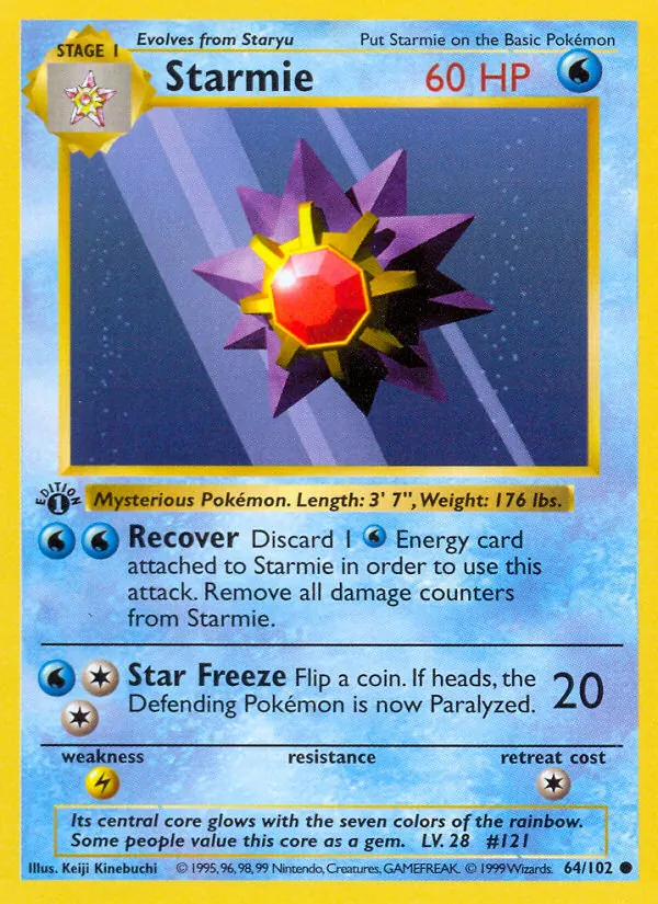 Starmie Set Base 64/102