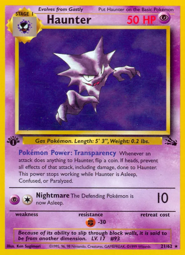 Haunter Fossil 21/62