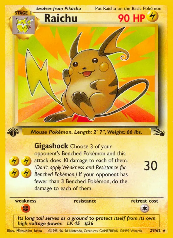 Raichu Fossil 29/62