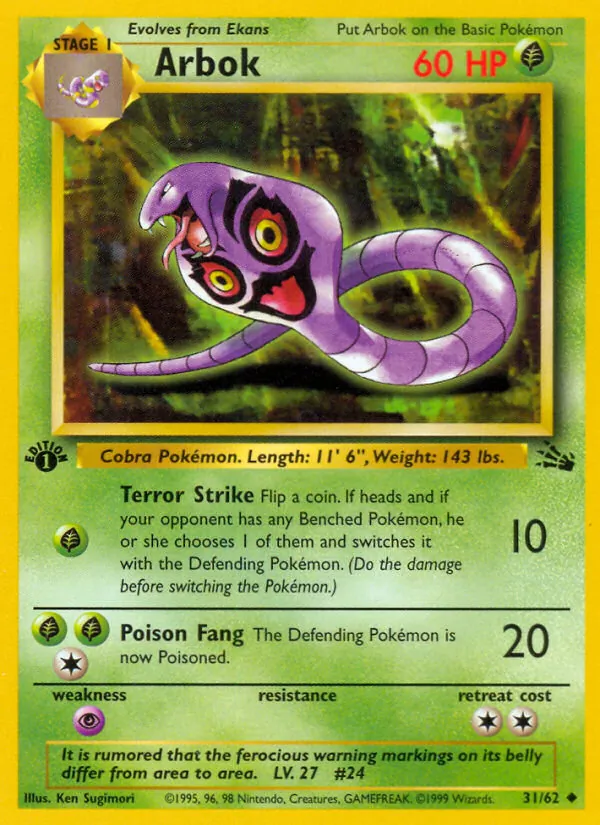 Arbok Fóssil 31/62