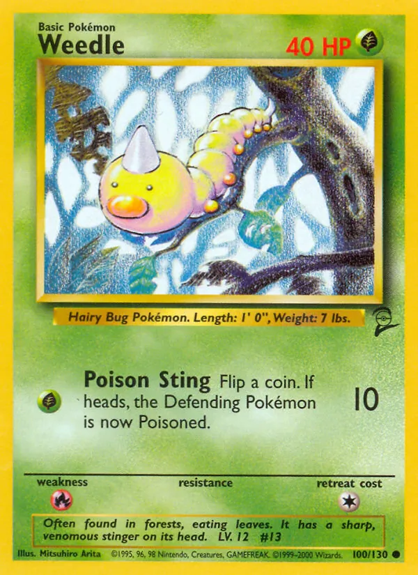 Weedle Base Set 2 100/130