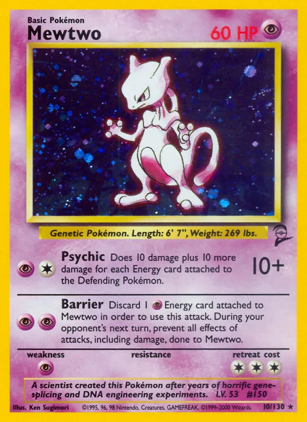 Mewtwo Base Set 2 10/130