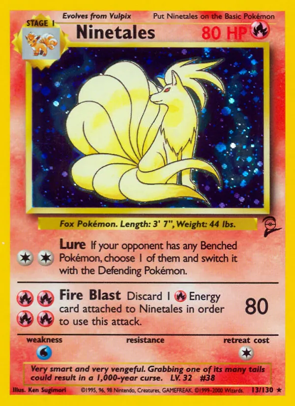 Ninetales Base Set 2 13/130