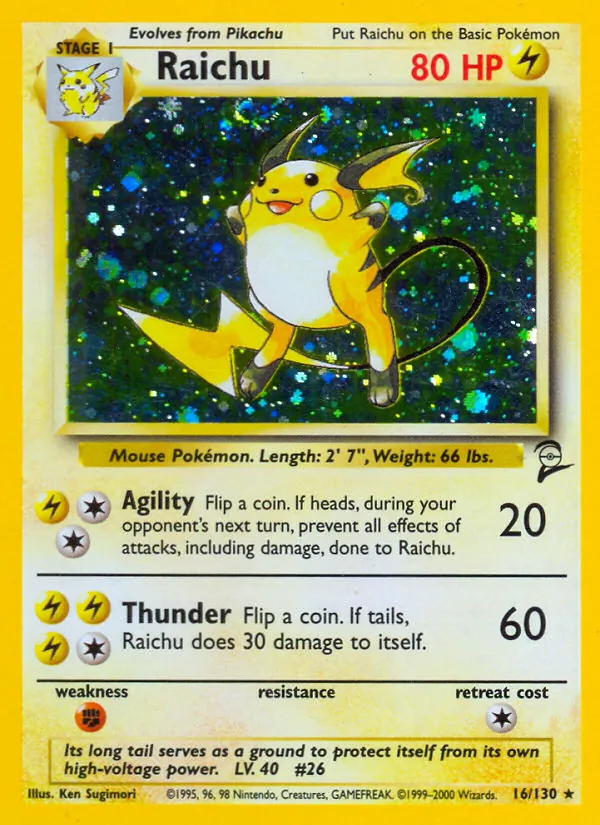 Raichu Base Set 2 16/130