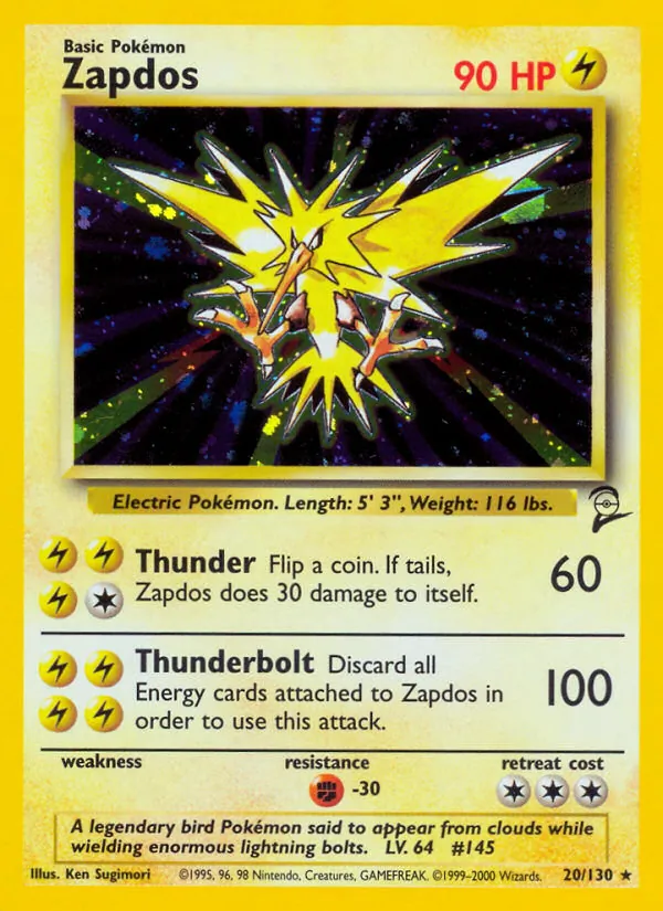 Zapdos Base Set 2 20/130