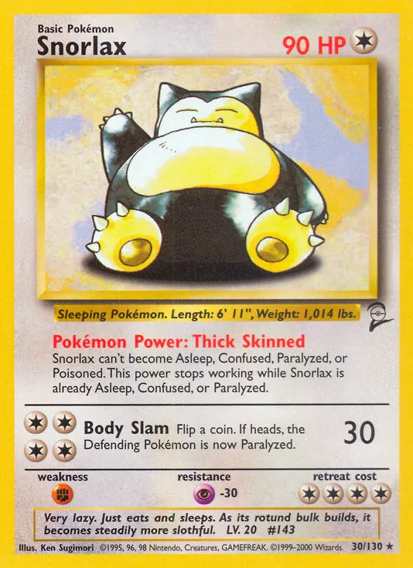 Snorlax Base Set 2 30/130