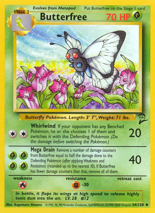 Butterfree Base Set 2 34/130