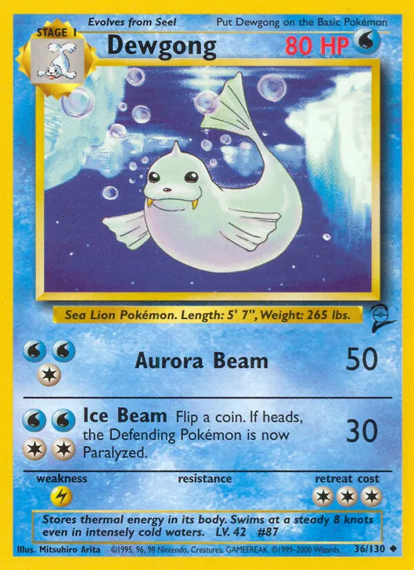Dewgong Base Set 2 36/130
