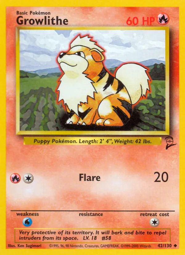 Growlithe Base Set 2 42/130
