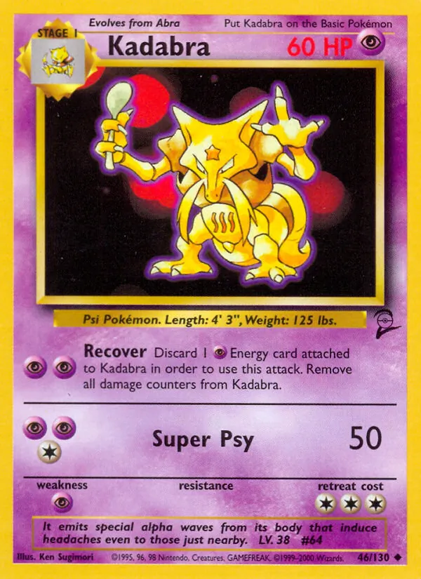 Kadabra Base Set 2 46/130