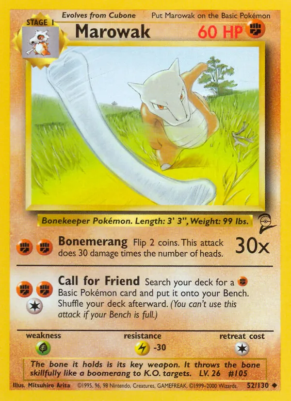 Marowak Base Set 2 52/130