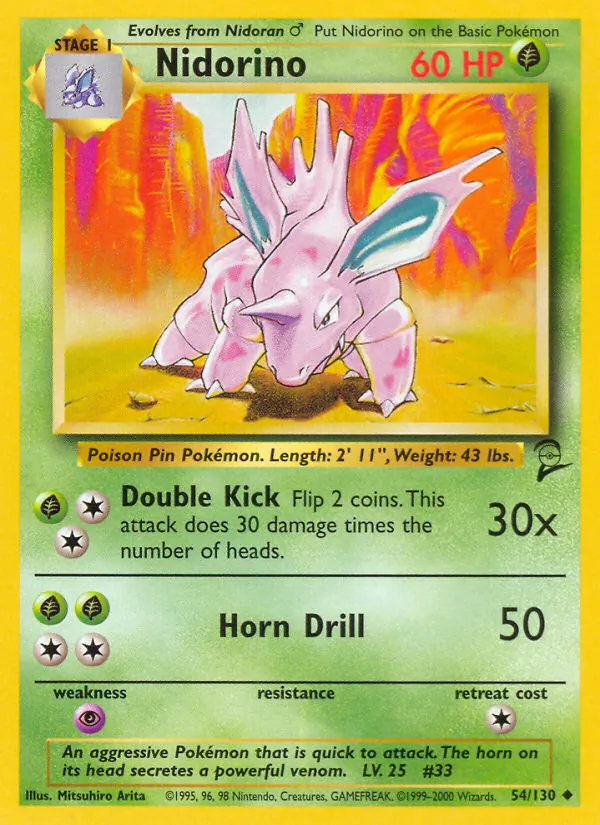 Nidorino Base Set 2 54/130