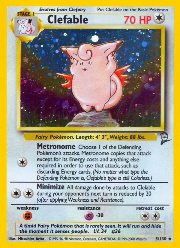 Clefable Base Set 2 5/130