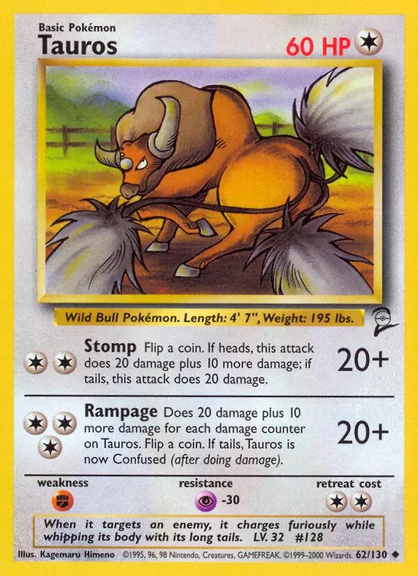Tauros Base Set 2 62/130