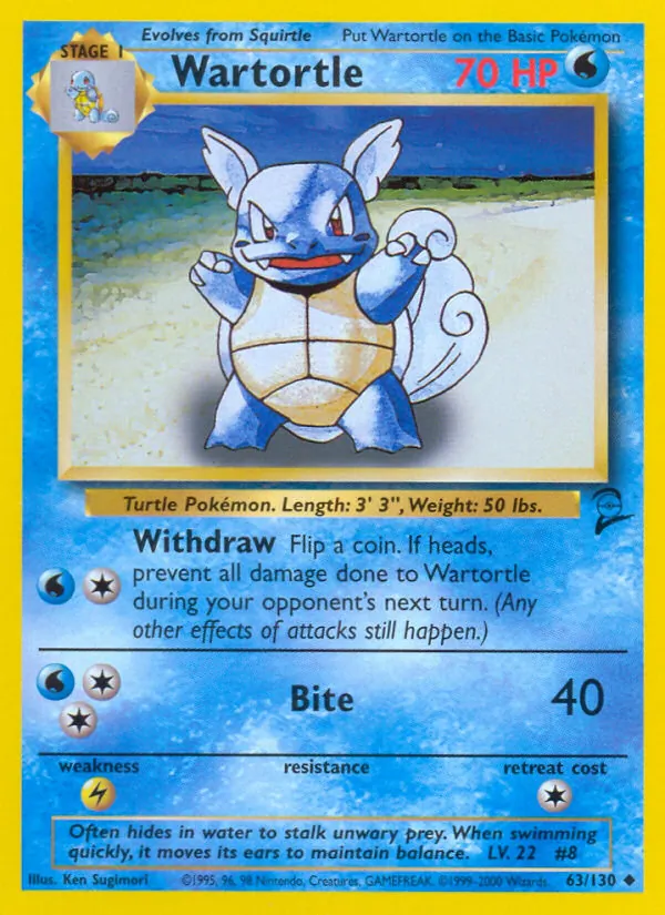 Wartortle Base Set 2 63/130