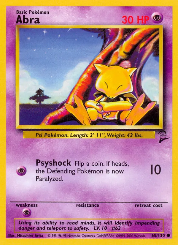 Abra Base Set 2 65/130