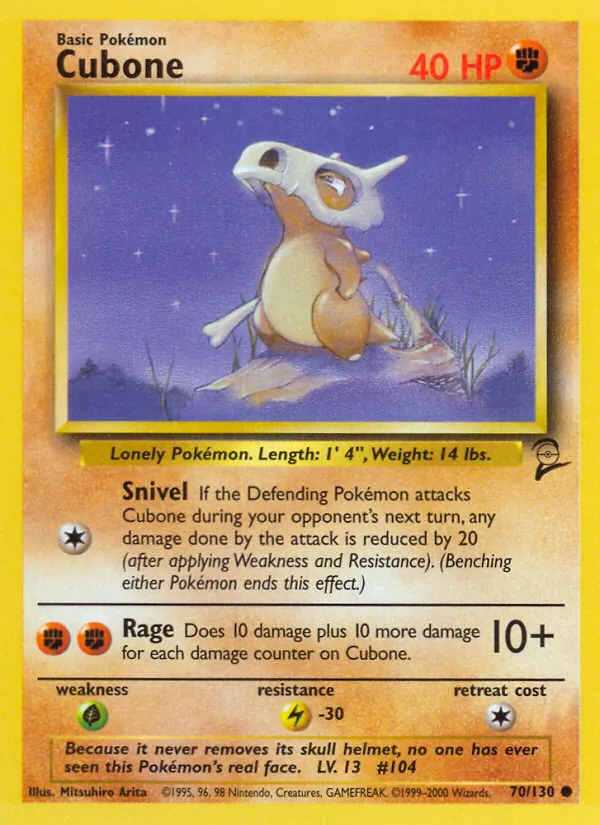 Cubone Base Set 2 70/130
