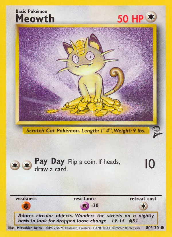 Meowth Base Set 2 80/130