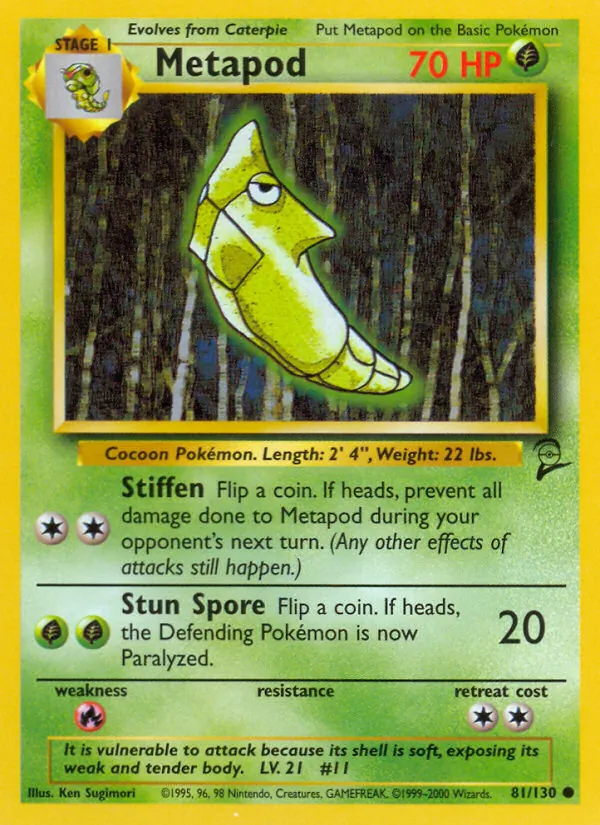 Metapod Base Set 2 81/130